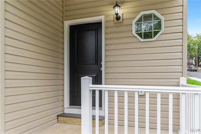 view of doorway to property