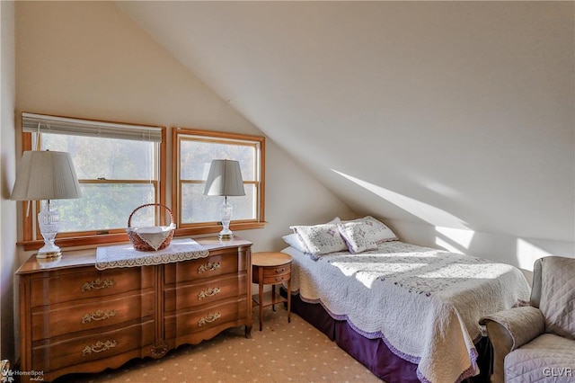 3479 Mango Dr, Lehigh Township, PA 18038 - carpeted bedroom featuring lofted ceiling