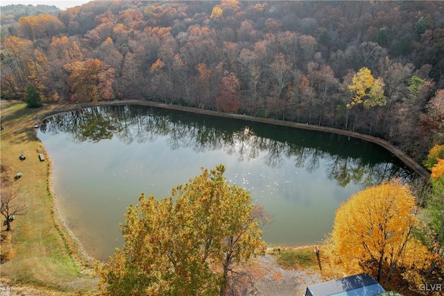 3479 Mango Dr, Lehigh Township, PA 18038 - aerial view of a heavily wooded area and a nearby body of water