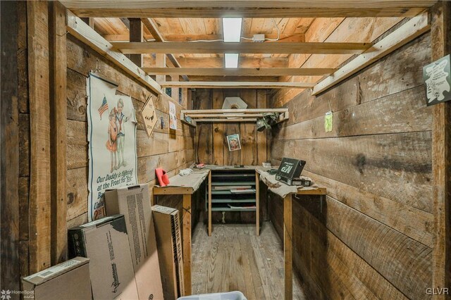 3479 Mango Dr, Lehigh Township, PA 18038 - misc room with wooden walls and wood finished floors