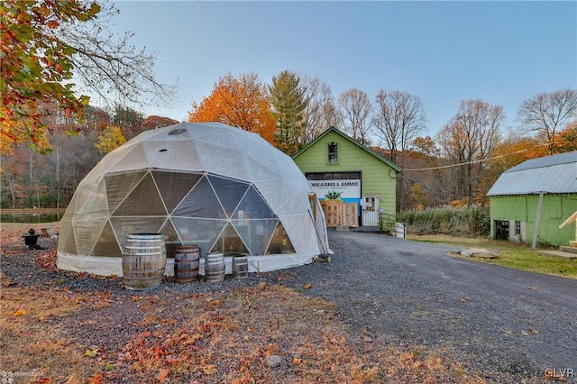 view of outdoor structure