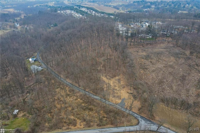 bird's eye view with a rural view