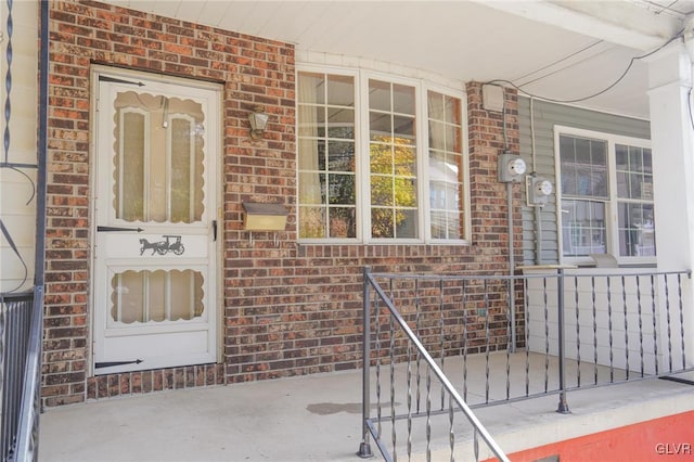 property entrance with a porch