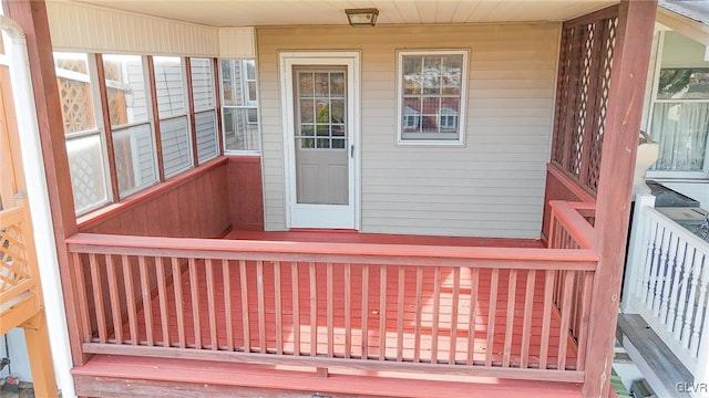 exterior space featuring covered porch