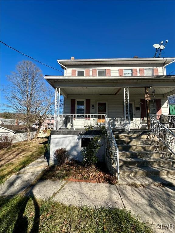 view of front of home with a porch