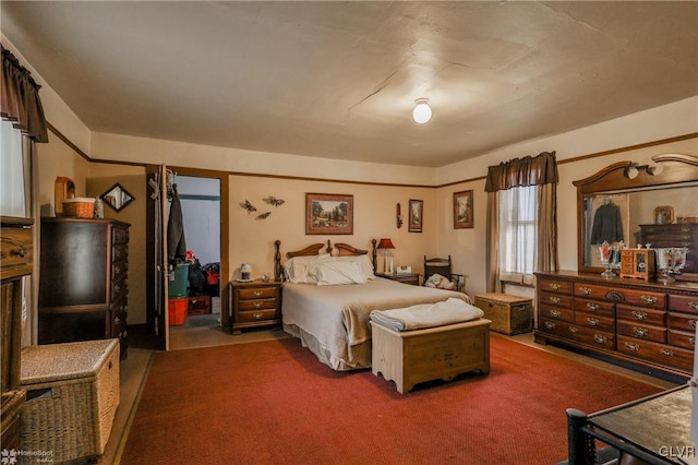 view of carpeted bedroom