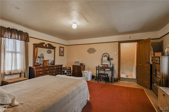 view of carpeted bedroom