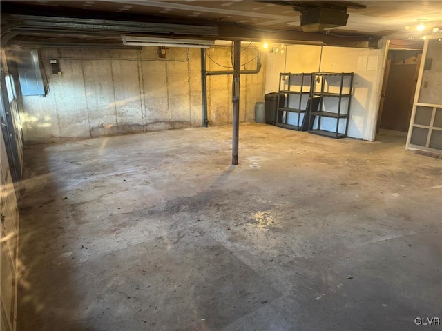 view of basement