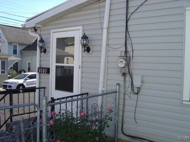 view of doorway to property