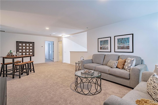 view of carpeted living room