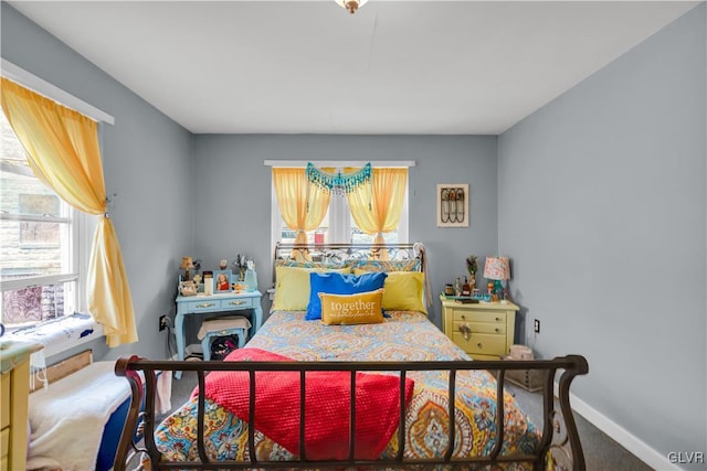 bedroom with carpet floors