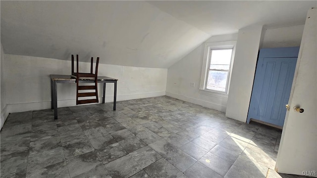 bonus room with lofted ceiling