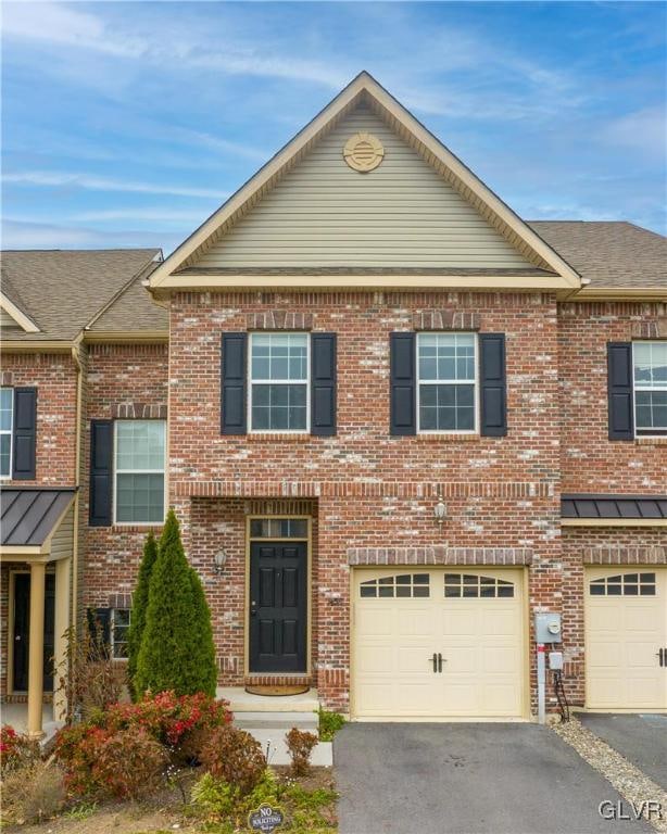 view of property featuring a garage