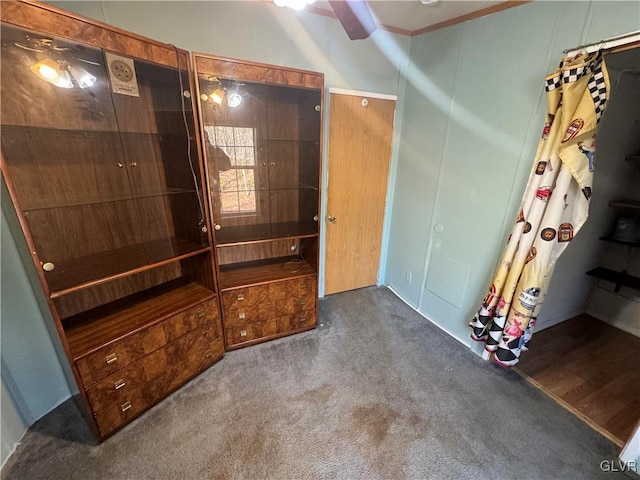 interior space featuring ornamental molding