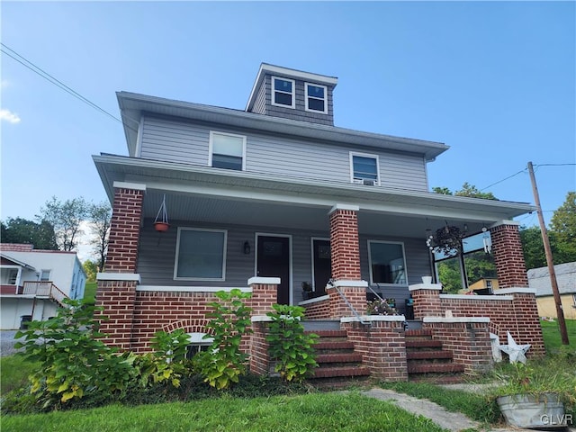 4400 Little Gap Rd, Lower Towamensing Tp, PA 18058 - traditional style home featuring a porch and brick siding