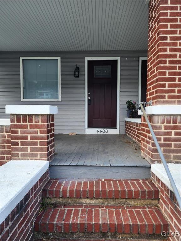 4400 Little Gap Rd, Lower Towamensing Tp, PA 18058 - property entrance featuring a porch
