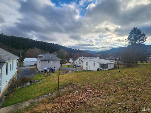 4400 Little Gap Rd, Lower Towamensing Tp, PA 18058 - view of grassy yard with a mountain view