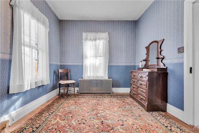 sitting room featuring radiator