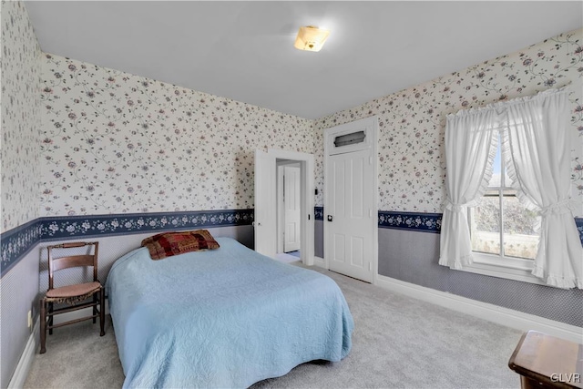 bedroom with carpet floors