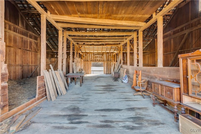 miscellaneous room with wooden ceiling