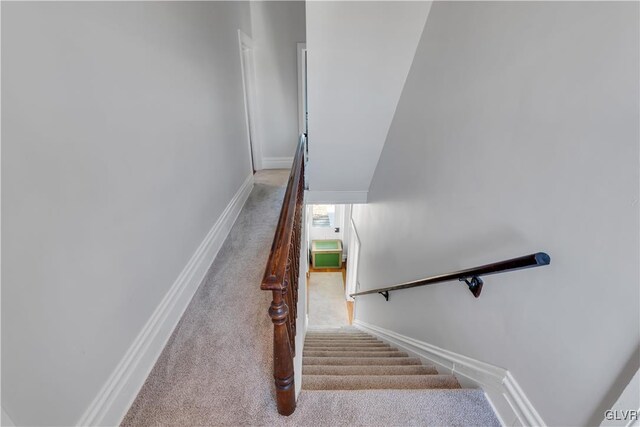 stairway with carpet