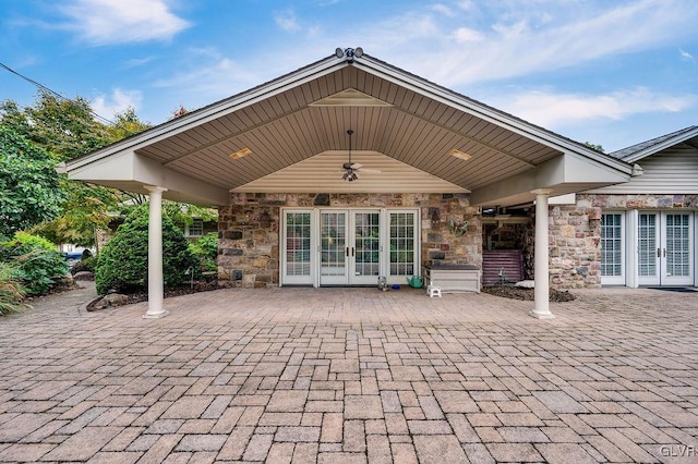 view of patio with french doors