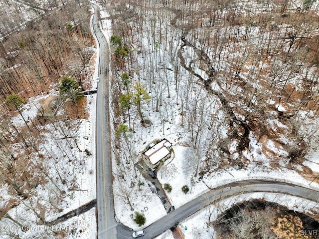 view of snowy aerial view