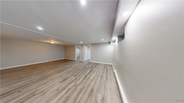 interior space with light wood-type flooring