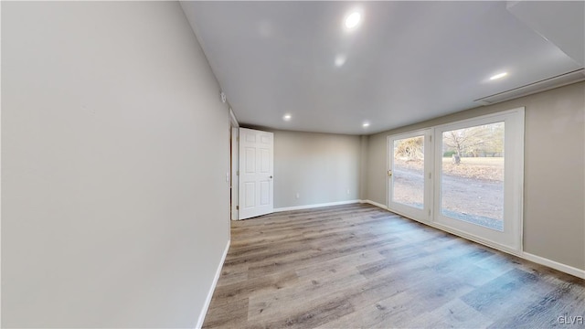 empty room featuring light hardwood / wood-style flooring