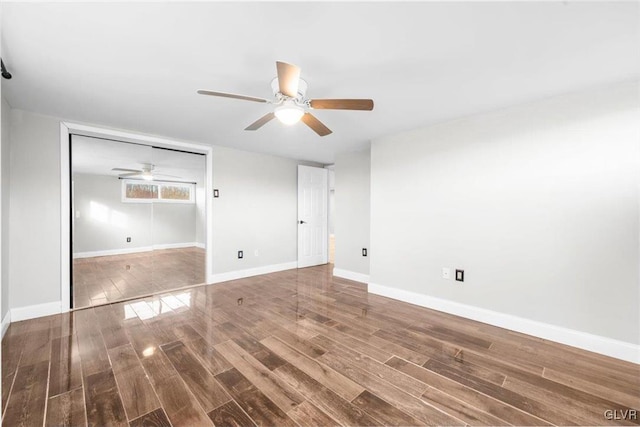 spare room with hardwood / wood-style flooring