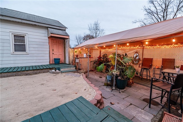 view of patio / terrace featuring a wooden deck