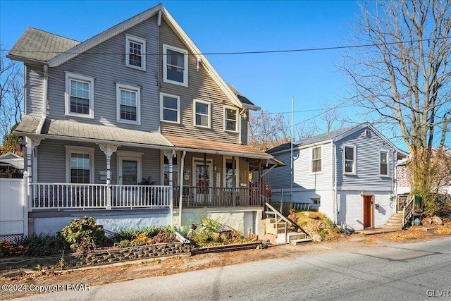 view of front of home with a porch