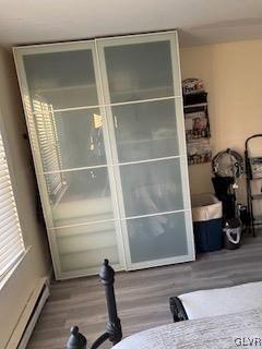 closet with a baseboard radiator