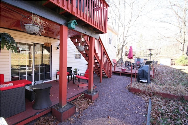 view of patio / terrace with a deck