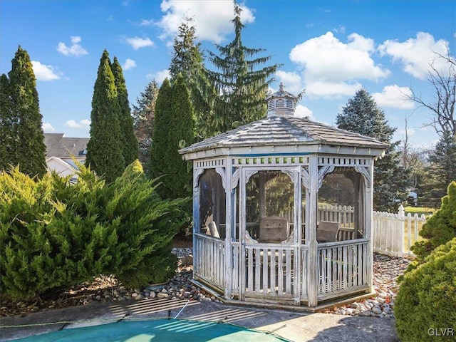 view of property's community with a gazebo