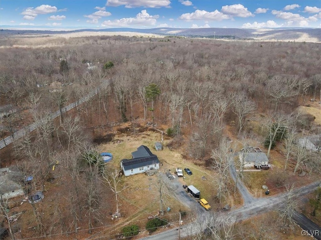 bird's eye view featuring a mountain view