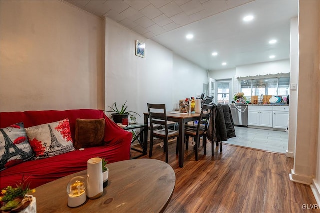 dining room featuring wood-type flooring