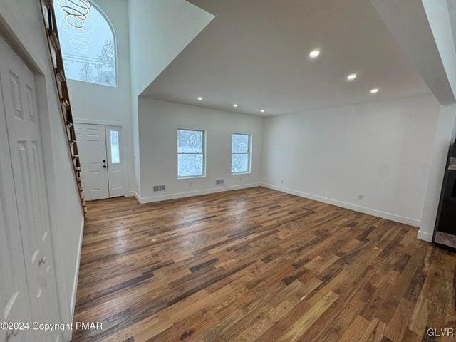 entrance foyer with dark wood-type flooring