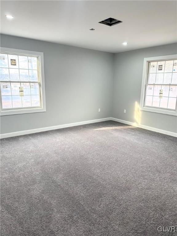 empty room featuring carpet flooring and a healthy amount of sunlight