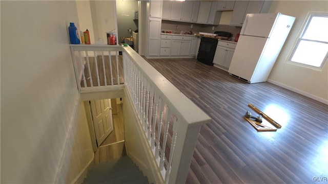 interior space featuring wood-type flooring