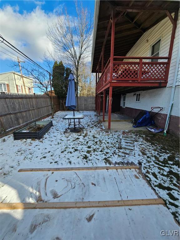 view of snowy yard