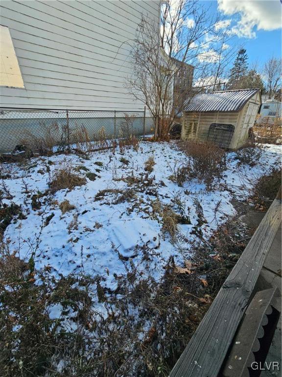 view of snowy yard