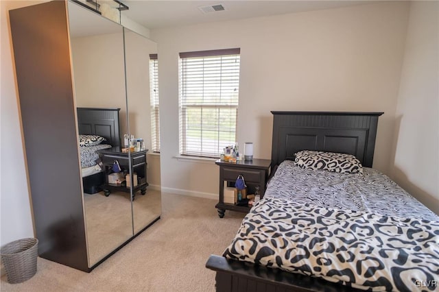 view of carpeted bedroom