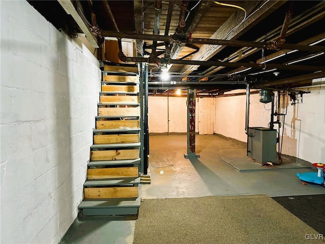 view of basement