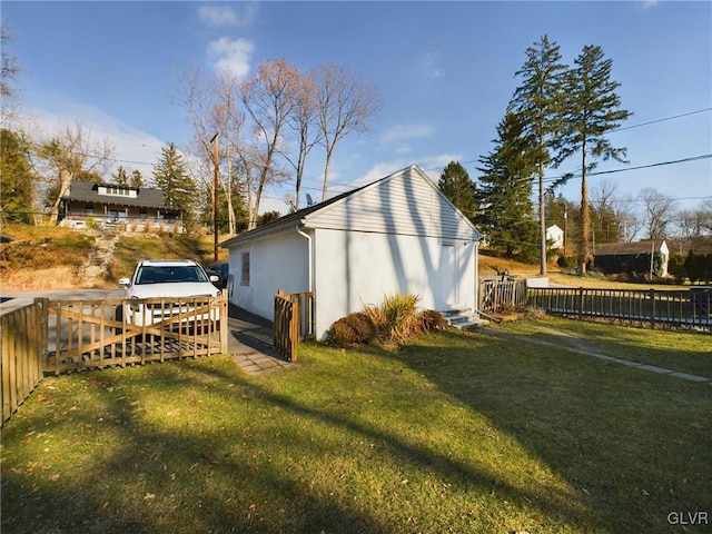 exterior space featuring a yard