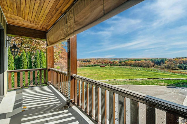 balcony with a rural view