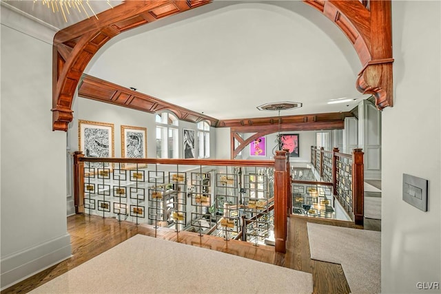 hallway featuring hardwood / wood-style floors