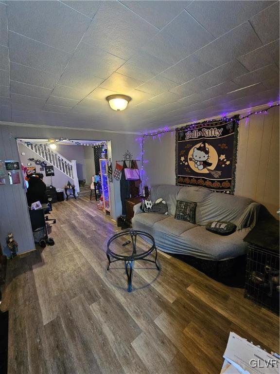 living room featuring hardwood / wood-style floors