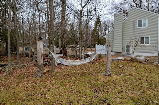 view of yard featuring ac unit