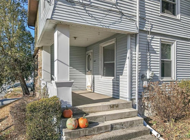 view of doorway to property